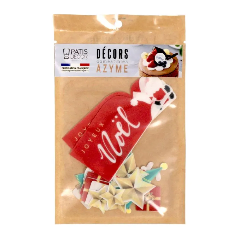 Sale Cerf Dellier Décors en azyme assortis thème Hotte du Père Noël