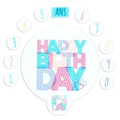 Online Cerf Dellier Décors en azyme assortis thème anniversaire n°3 - DDM 10/24