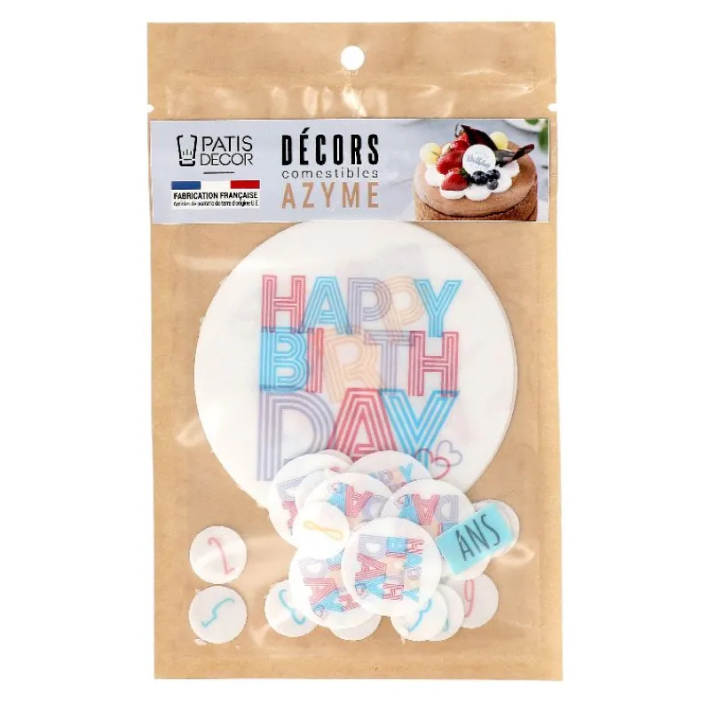 Online Cerf Dellier Décors en azyme assortis thème anniversaire n°3 - DDM 10/24