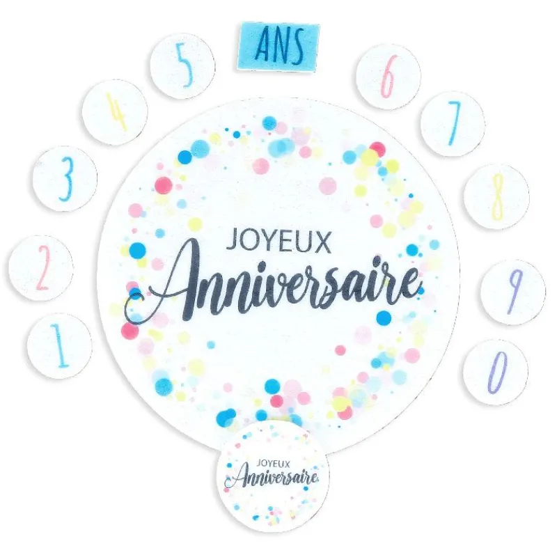 Hot Cerf Dellier Décors en azyme assortis thème anniversaire n°5