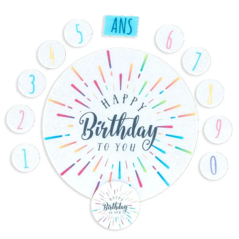 Discount Cerf Dellier Décors en azyme assortis thème anniversaire n°4