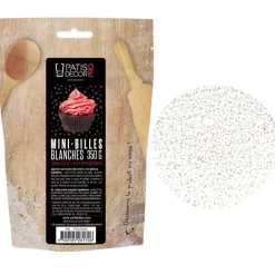 Hot Cerf Dellier Décors mini billes blanches comestibles 350 g