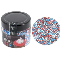 Discount Cerf Dellier Décors mini billes bleu blanc rouge
