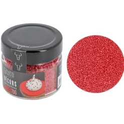 Sale Cerf Dellier Décors mini billes rouges comestibles