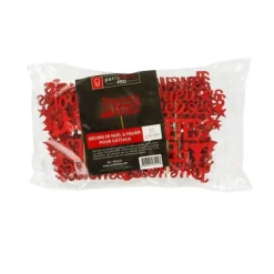 Online Cerf Dellier Décors sur pique "Joyeuses Fêtes" rouges (x30)
