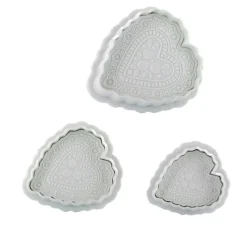 Online Cerf Dellier Découpoirs éjecteurs cœurs brodés Patisdécor (x 3)