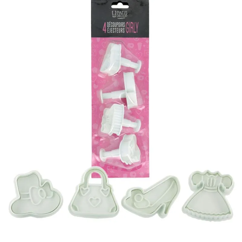 Cerf Dellier Découpoirs éjecteurs Fashion Patisdécor (x 4)