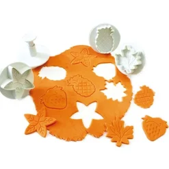 Hot Cerf Dellier Découpoirs éjecteurs fruits assortis Patisdécor (x 4)