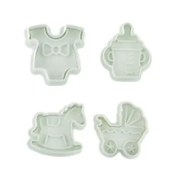 Cerf Dellier Découpoirs éjecteurs thème Bébé Patisdécor (x 4)