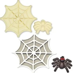 Best Cerf Dellier Découpoirs relief araignée et toile (x2)