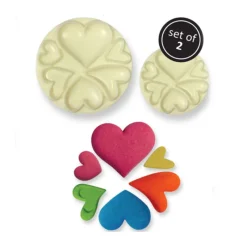 New Cerf Dellier Découpoirs relief coeurs (x2)