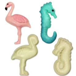 Hot Cerf Dellier Découpoirs relief Flamant Rose et Hippocampe (x2)