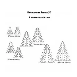 Outlet Cerf Dellier Découpoirs Sapins 3 D (jeu de 8)