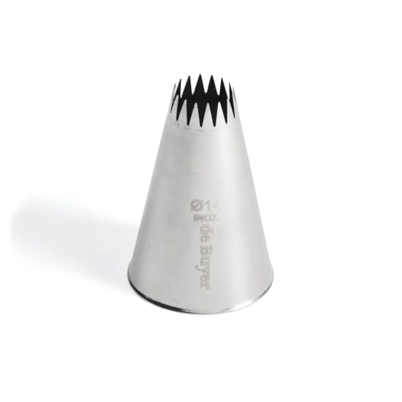 Cerf Dellier Douille cannelée petits fours inox Ø 14 mm 16 dents