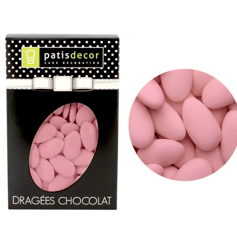 Outlet Cerf Dellier Dragées chocolat Rose Nacre Patisdécor 500 g