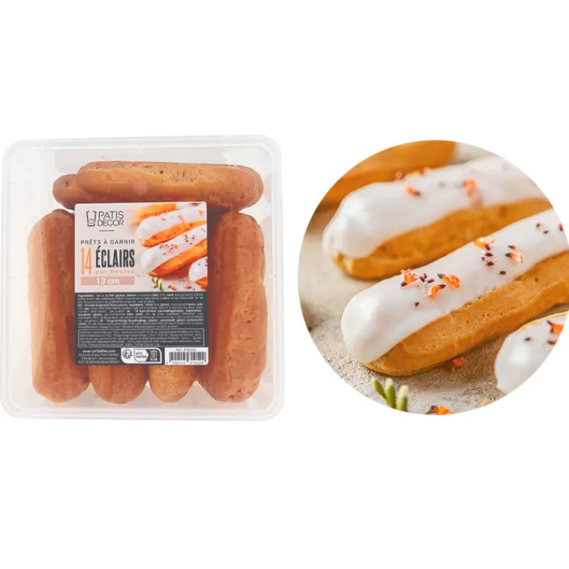 Cerf Dellier Eclairs pur beurre prêts à garnir (x 14)