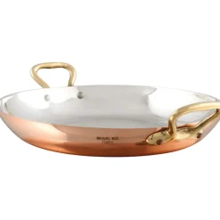 Cerf Dellier Elégance cuivre-inox plat rond 20 cm