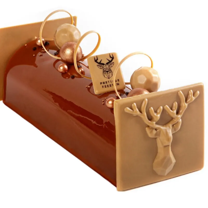Outlet Cerf Dellier Embouts de bûches chocolat caramel origami cerf (x20)