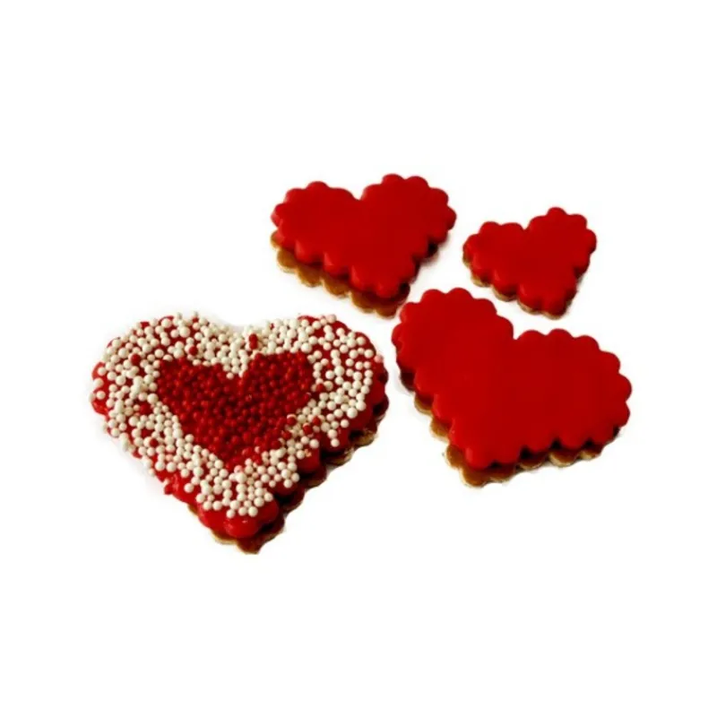 Online Cerf Dellier Emporte-pièce cœurs cannelés (x 4)