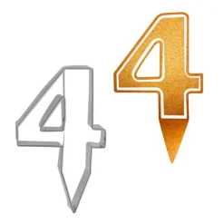 Cerf Dellier Emporte-pièces cake topper "4"