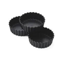 Clearance Cerf Dellier Exoglass 12 tourtières cannelées 10 cm