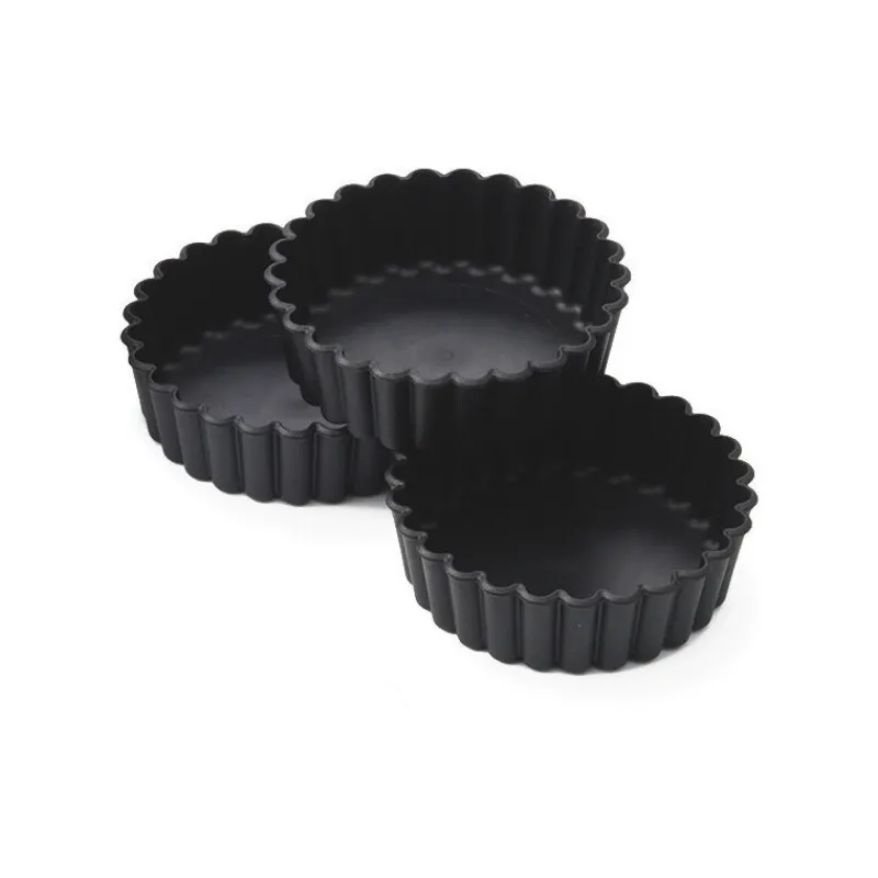 Clearance Cerf Dellier Exoglass 12 tourtières cannelées 10 cm