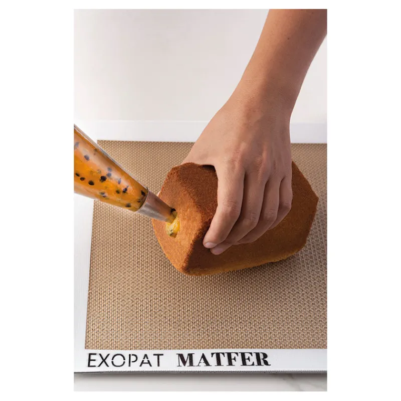 Hot Cerf Dellier Exoglass cake à fourrer avec tube diamètre 25 mm 30x8x8 cm