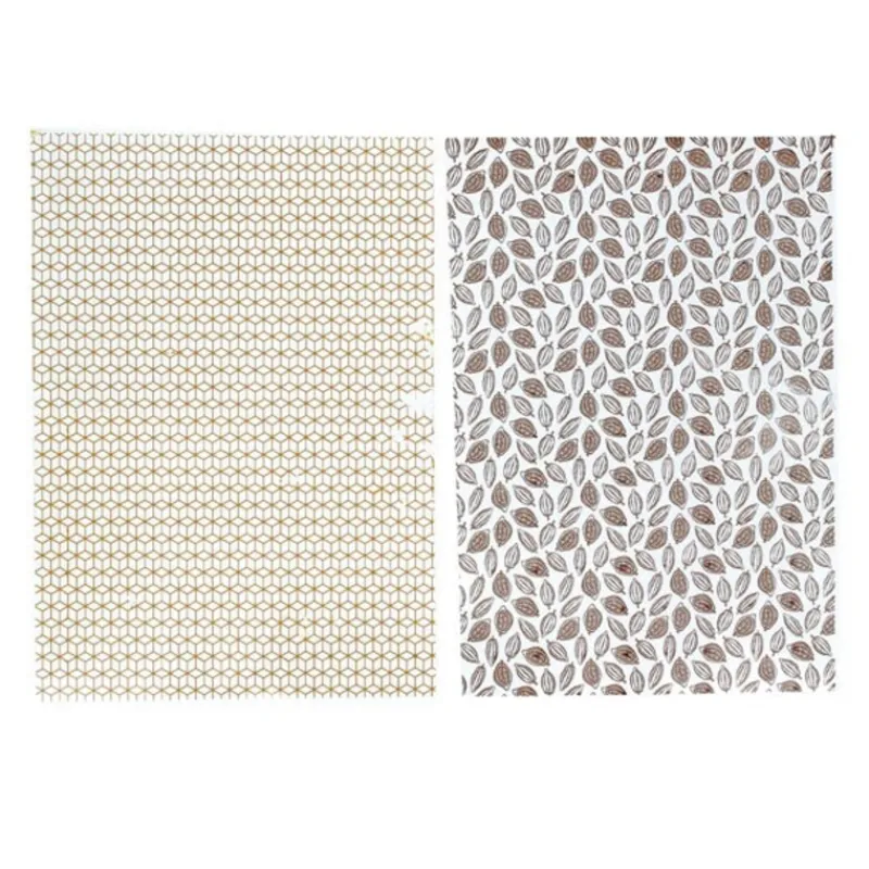 Discount Cerf Dellier Feuilles transfert cabosses et géométrie assorties (x4)