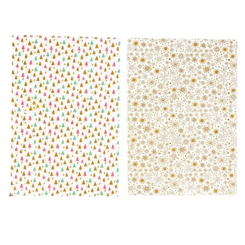 Online Cerf Dellier Feuilles transfert Noël assorties (x4)