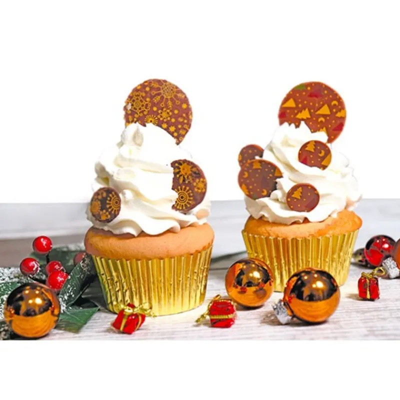 Online Cerf Dellier Feuilles transfert Noël assorties (x4)