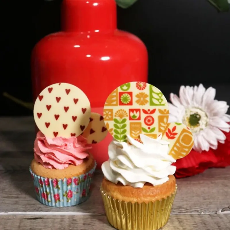 Sale Cerf Dellier Feuilles transfert Scandinave et Coeurs assorties (x4)