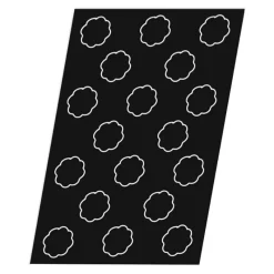 Hot Cerf Dellier Flexipan 60x40 plaque de 18 bavarois 8 côtes 7,8x3,5 cm