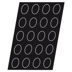 New Cerf Dellier Flexipan 60x40 plaque de 56 demi oeuf 55x35 mm