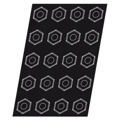 Clearance Cerf Dellier Flexipan 60x40 plaque de 20 hexagones 8 cm