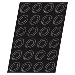 Cerf Dellier Flexipan 60x40 plaque de 24 ovales échancrés 8,5x6,1 cm