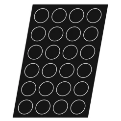 Cerf Dellier Flexipan 60x40 plaque de 24 tartelettes évasées 7,7 cm