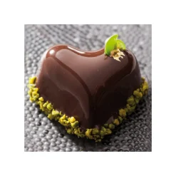 Clearance Cerf Dellier Flexipan 60x40 plaque de:20 coeurs galbés 7,5x6,5 cm