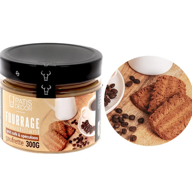 Sale Cerf Dellier Fourrage croustillant goût café et spéculoos gaufrette - 300 g
