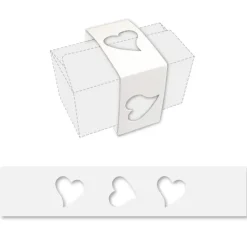 Clearance Cerf Dellier Fourreau motif coeur blanc pour ballotin 500g (x50)