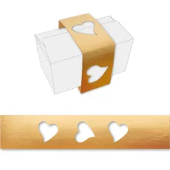 Best Cerf Dellier Fourreau motif cœur Or pour ballotin 250g (x50)