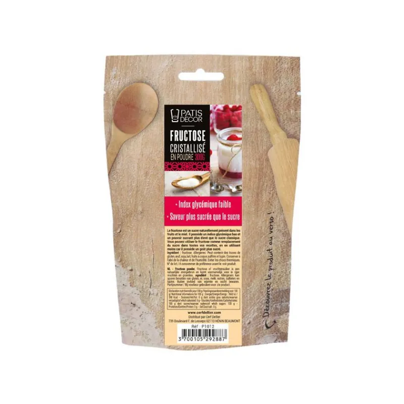 Outlet Cerf Dellier Fructose cristallisé en poudre 300 g - DDM 09/24