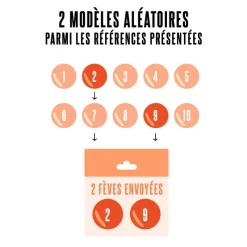 Cerf Dellier Fèves thème "ingrédients du pâtissier" pour galette des rois (x 2)