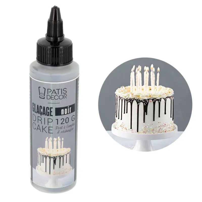 Discount Cerf Dellier Glaçage pour drip cake noir 120 g