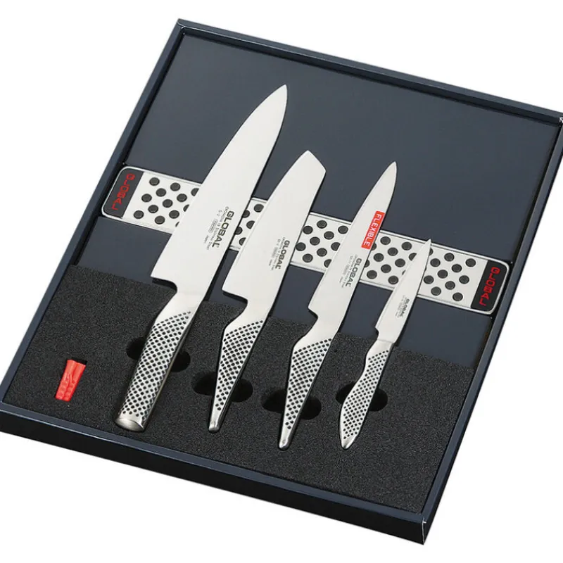 Online Cerf Dellier Global série G set 4 couteaux global + barre