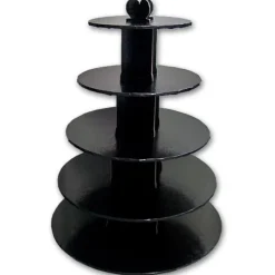 Outlet Cerf Dellier Grand présentoir cupcakes noir rond - hauteur 55 cm