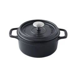 Cerf Dellier Invicta mijoteuse ronde noire 28 cm