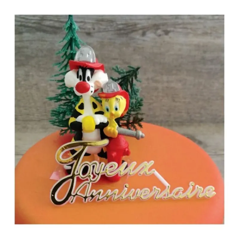 Cerf Dellier Kit anniversaire Titi et Grosminet pompiers