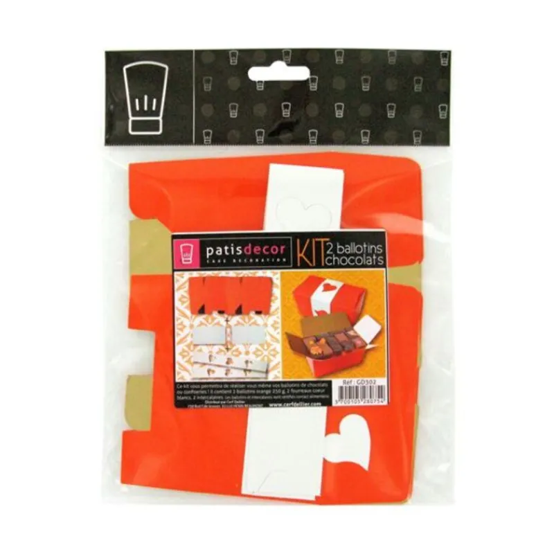 Hot Cerf Dellier Kit Ballotin orange / or (x2)