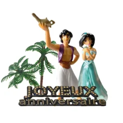 Best Cerf Dellier Kit décor gâteau Aladin et Jasmine