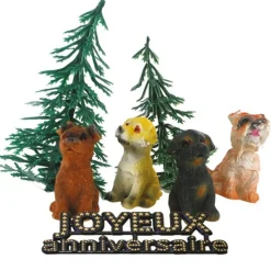 Hot Cerf Dellier Kit décor Gâteau Chiens